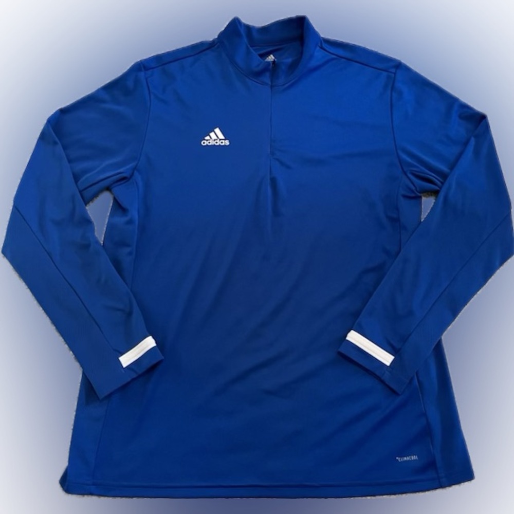 ADIDAS long sleeve quarter zip pullover Climacool technology Royal Blue